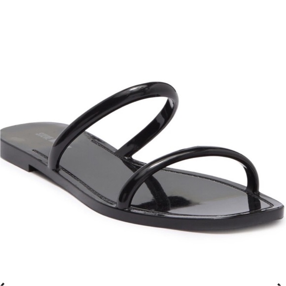 Steve Madden Shoes - Steve Madden Pike Jelly Inspired Flat Black Sandal Size 11